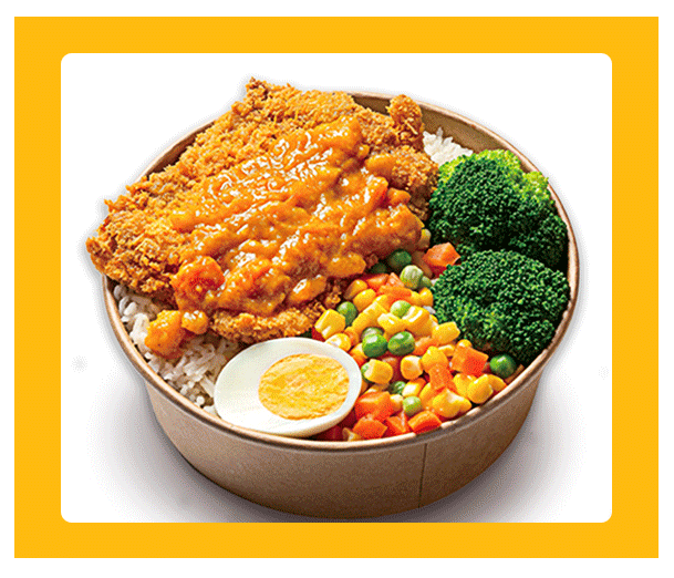 咖喱香酥腿排饭